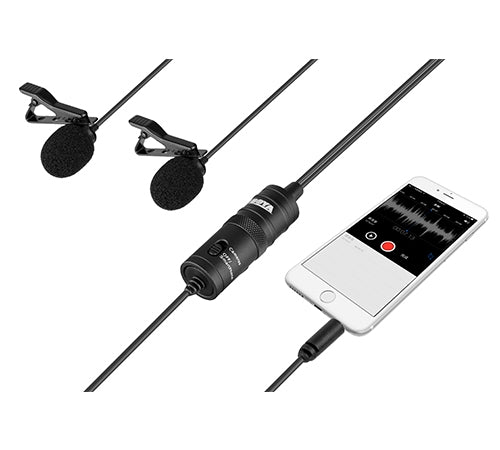 BOYA BY M1DM Dual Omnidirectional Lavalier Microphone BOYA BY M1DM Dual Omnidirectional Lavalier Microphone